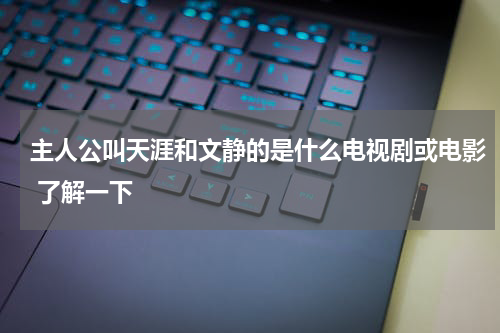 主人公叫天涯和文静的是什么电视剧或电影 了解一下