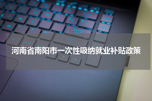 河南省南阳市一次性吸纳就业补贴政策