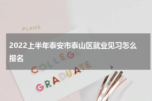 2022上半年泰安市泰山区就业见习怎么报名