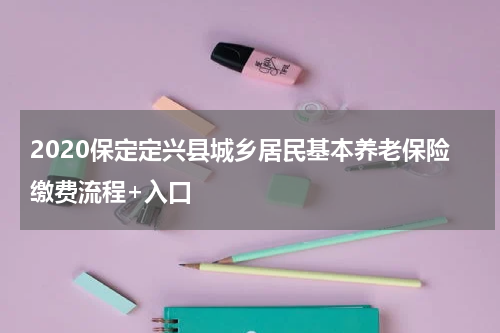 2020保定定兴县城乡居民基本养老保险缴费流程+入口