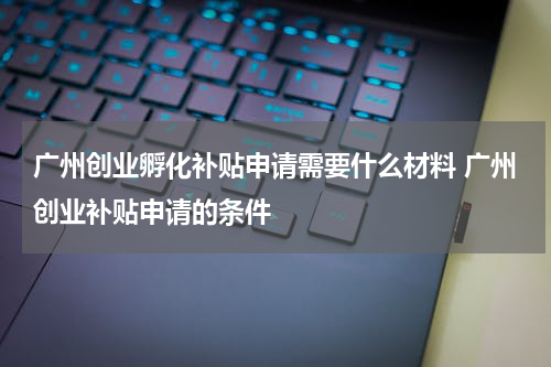 广州创业孵化补贴申请需要什么材料 广州创业补贴申请的条件