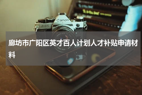 廊坊市广阳区英才百人计划人才补贴申请材料