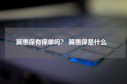 冀惠保有保单吗？ 冀惠保是什么