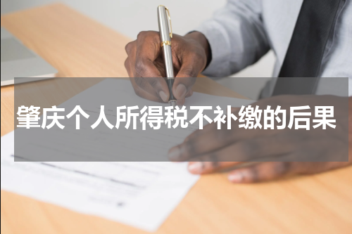 肇庆个人所得税不补缴的后果