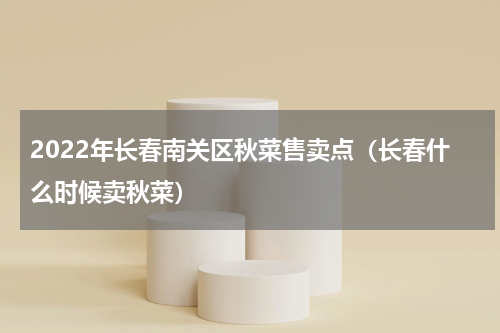 2022年长春南关区秋菜售卖点（长春什么时候卖秋菜）