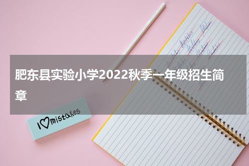 肥东县实验小学2022秋季一年级招生简章