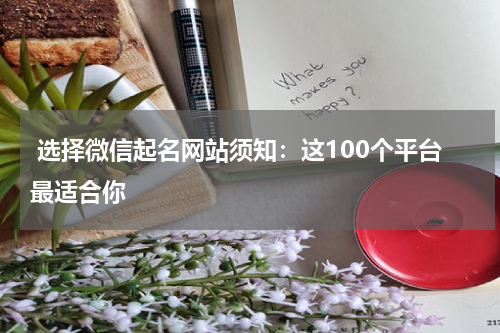  选择微信起名网站须知：这100个平台最适合你